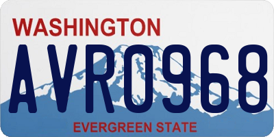 WA license plate AVR0968