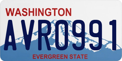 WA license plate AVR0991