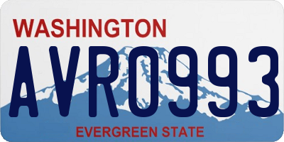 WA license plate AVR0993