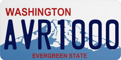 WA license plate AVR1000
