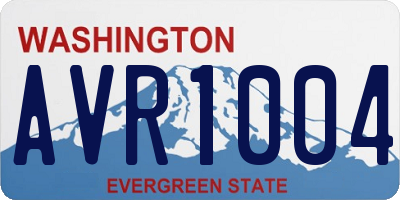 WA license plate AVR1004