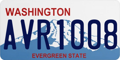 WA license plate AVR1008