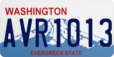 WA license plate AVR1013