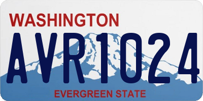 WA license plate AVR1024