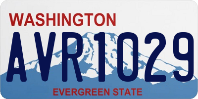 WA license plate AVR1029