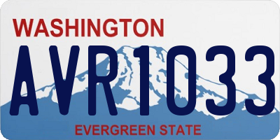 WA license plate AVR1033