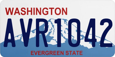 WA license plate AVR1042
