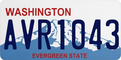 WA license plate AVR1043