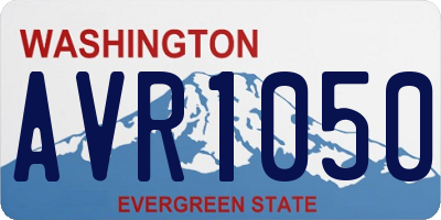 WA license plate AVR1050