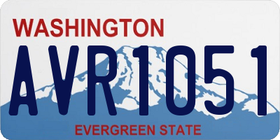 WA license plate AVR1051