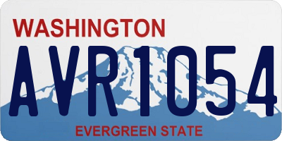 WA license plate AVR1054