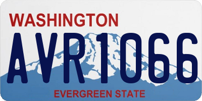 WA license plate AVR1066