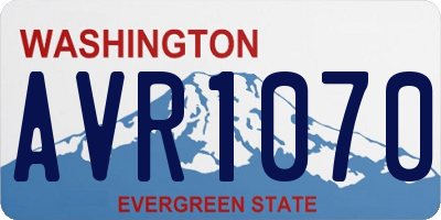WA license plate AVR1070