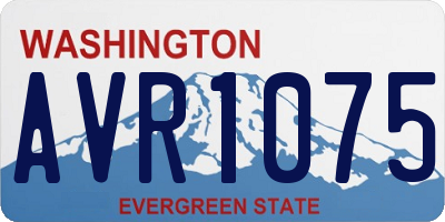 WA license plate AVR1075