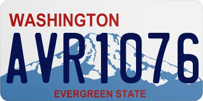 WA license plate AVR1076
