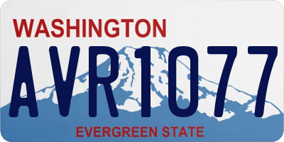 WA license plate AVR1077