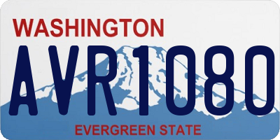 WA license plate AVR1080