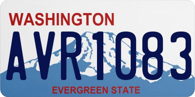 WA license plate AVR1083
