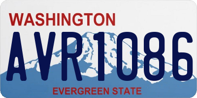 WA license plate AVR1086