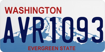 WA license plate AVR1093
