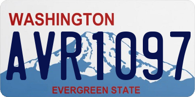 WA license plate AVR1097