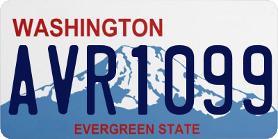 WA license plate AVR1099