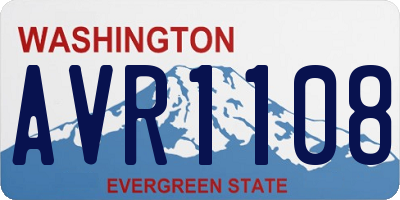WA license plate AVR1108