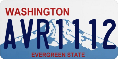 WA license plate AVR1112