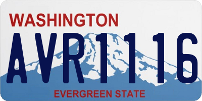WA license plate AVR1116