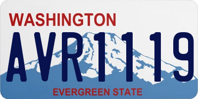 WA license plate AVR1119