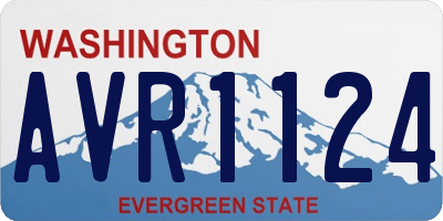 WA license plate AVR1124