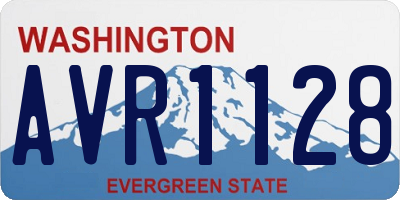 WA license plate AVR1128