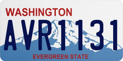 WA license plate AVR1131
