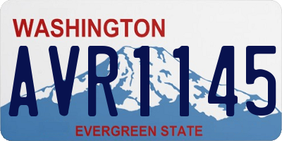 WA license plate AVR1145