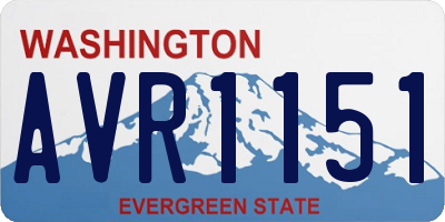 WA license plate AVR1151
