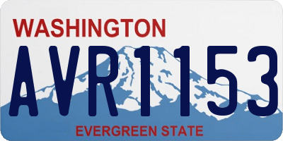 WA license plate AVR1153