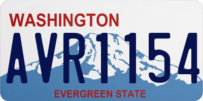 WA license plate AVR1154