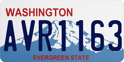 WA license plate AVR1163