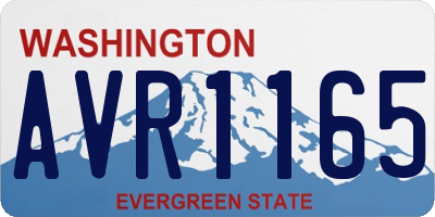 WA license plate AVR1165