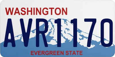 WA license plate AVR1170