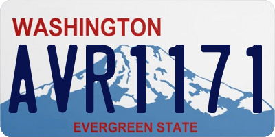 WA license plate AVR1171