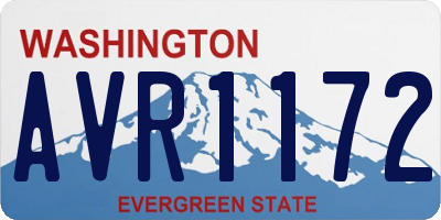 WA license plate AVR1172