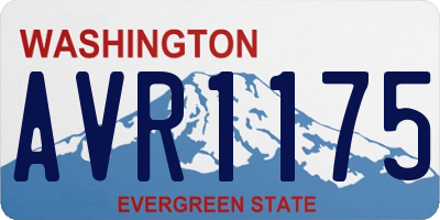 WA license plate AVR1175
