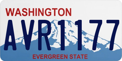 WA license plate AVR1177