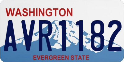WA license plate AVR1182