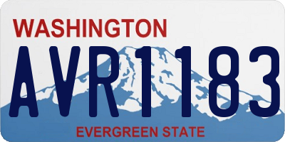 WA license plate AVR1183