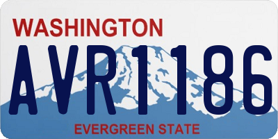 WA license plate AVR1186