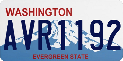 WA license plate AVR1192