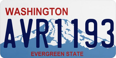 WA license plate AVR1193