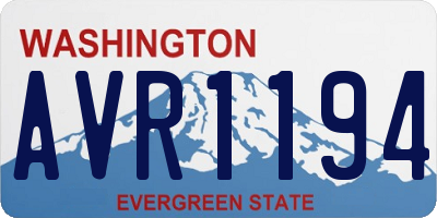 WA license plate AVR1194
